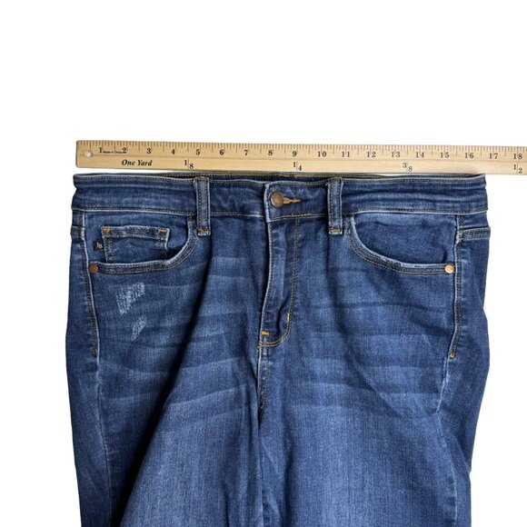 Judy Blue Jeans Sz 32 Relaxed Fit High‎ Rise Dark Wash Stretch 32x27 - Picture 12 of 16